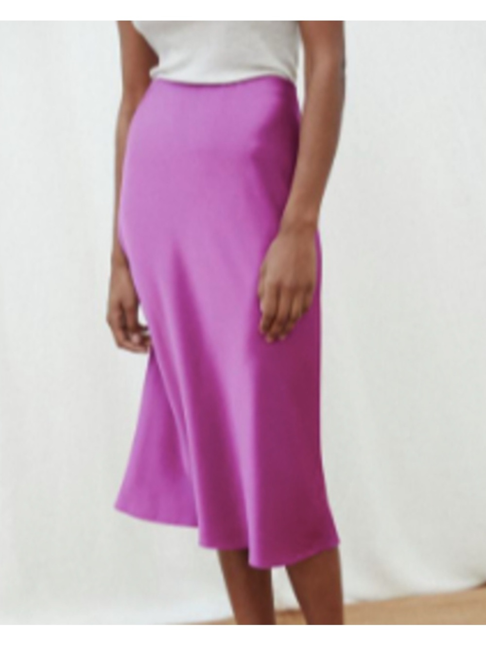 Nanushka Pink Zarina Midi Skirt - Smooth A-Line Silhouette